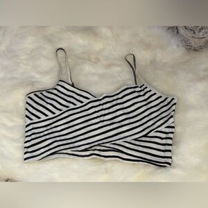 Chic Black and Cream Striped Camisole